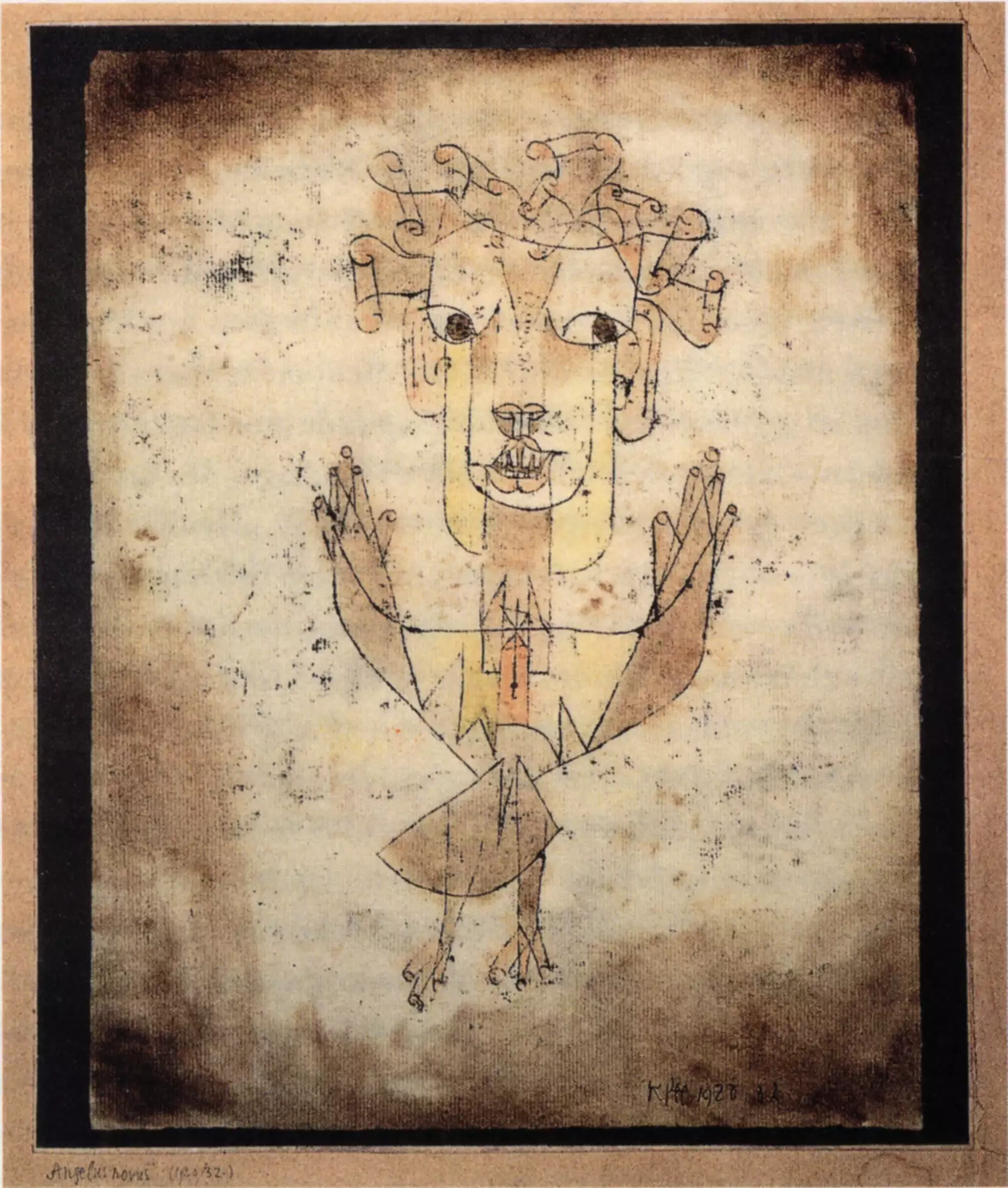 保羅．克利，《新天使》，1920年。